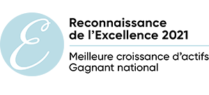 Reconnaissance de l'Excellence 2021 - Meilleur croissance d'actifs Gagnant national