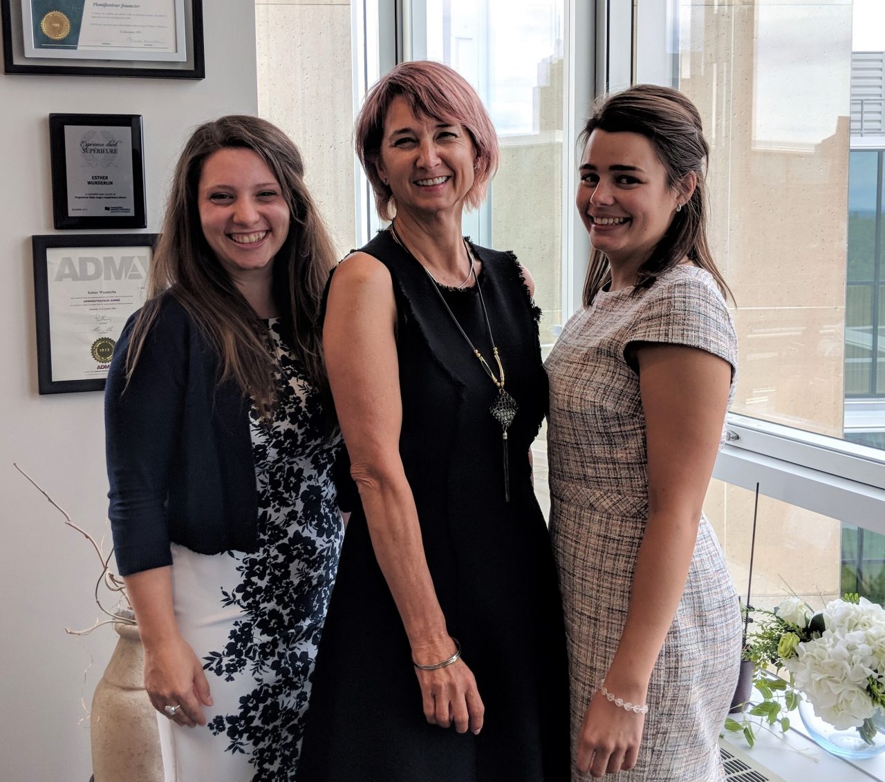 Mathilde, Esther et notre mentorée 2017.