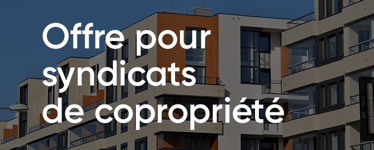 Image d’un immeuble de copropriétés.  