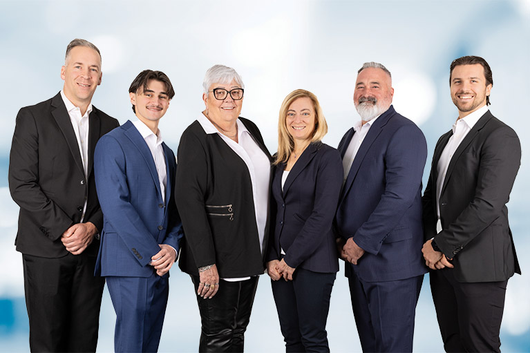 Photo de l'équipe groupe financier grondin pinard à Laval.