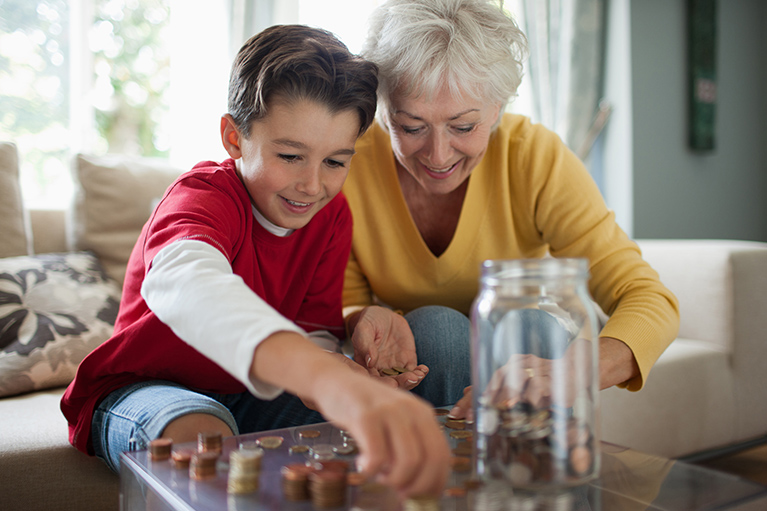 Grand-mère et petit-fils
