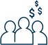 Pictogramme de la planification de l’allocation fiscale personnelle.